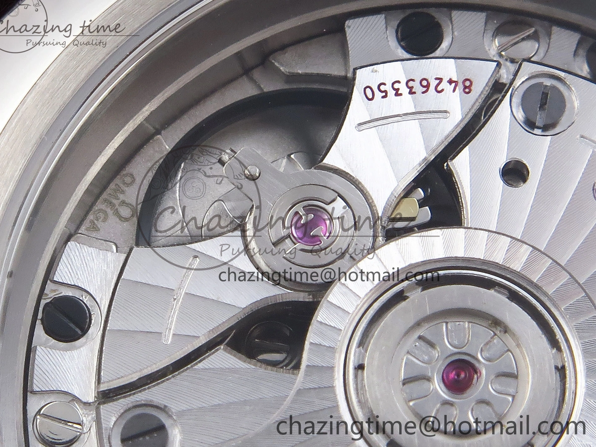 0421 De Ville Date YG MKF 1:1 Best Edition White Textured Dial Diamonds Marker on Brown Leather Strap A WaterResistant 7754